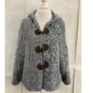 BCDG MAXAZRIA Hooded Cape cozy Poncho Sweater